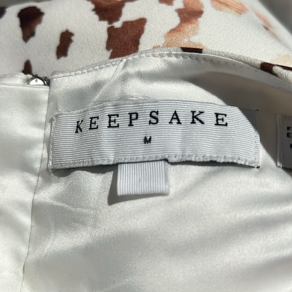 Keepsake Such Great Heights Brown and Ivory Print Dress - Picture 13 of 16